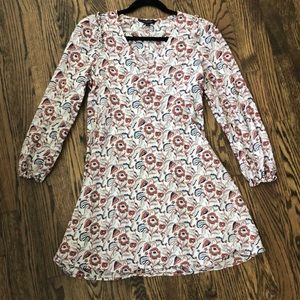 Floral boho ruffle detail dress